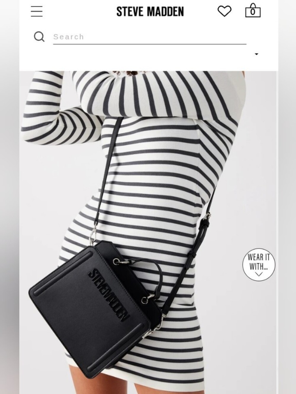 Steve Madden Bevelyn Crossbody Purse - Black